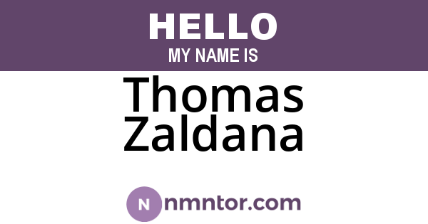 Thomas Zaldana