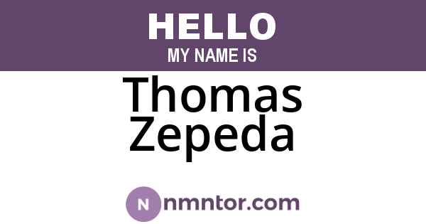 Thomas Zepeda