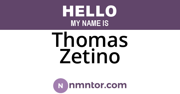 Thomas Zetino
