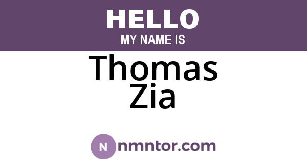 Thomas Zia