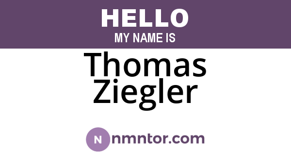 Thomas Ziegler