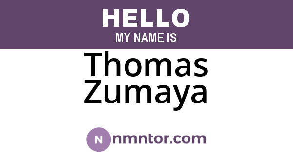 Thomas Zumaya
