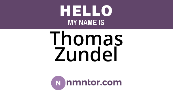Thomas Zundel