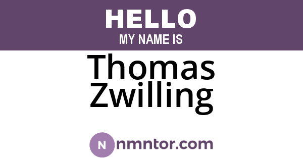 Thomas Zwilling