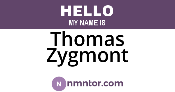Thomas Zygmont