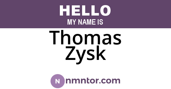 Thomas Zysk