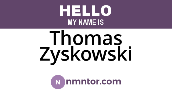 Thomas Zyskowski
