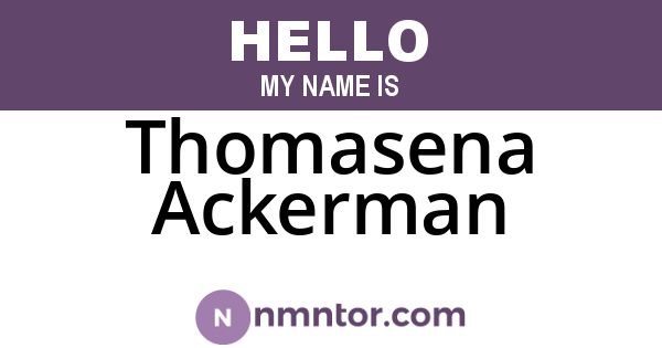 Thomasena Ackerman