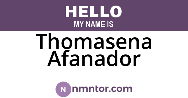 Thomasena Afanador