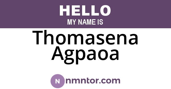 Thomasena Agpaoa