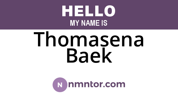 Thomasena Baek