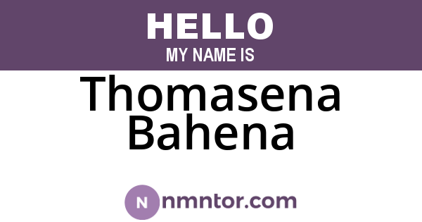Thomasena Bahena