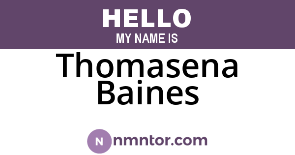 Thomasena Baines