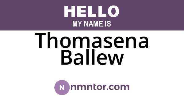 Thomasena Ballew