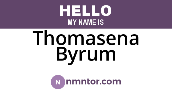 Thomasena Byrum