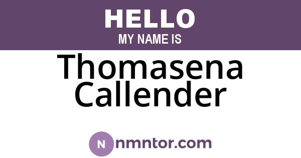 Thomasena Callender
