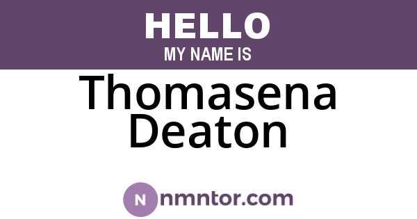 Thomasena Deaton