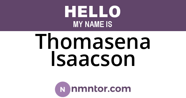 Thomasena Isaacson
