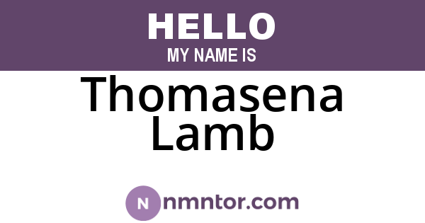 Thomasena Lamb