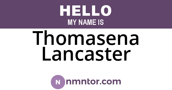Thomasena Lancaster