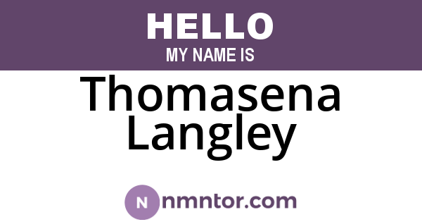 Thomasena Langley
