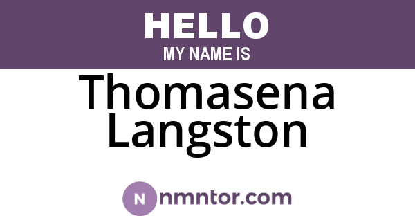 Thomasena Langston