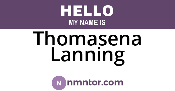 Thomasena Lanning