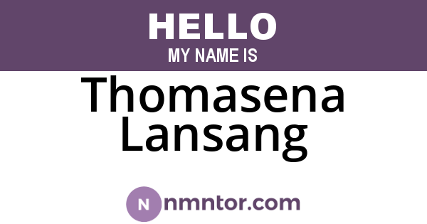 Thomasena Lansang