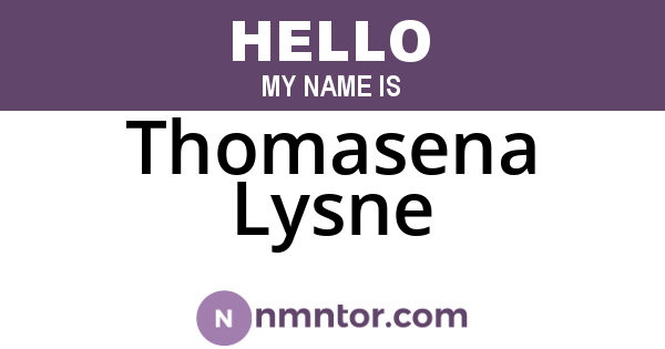 Thomasena Lysne