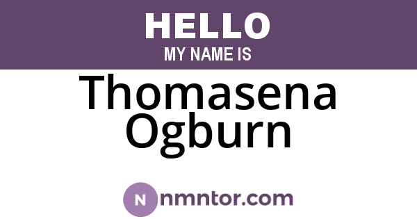 Thomasena Ogburn