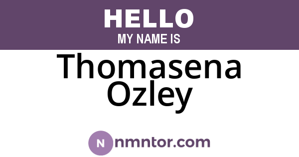 Thomasena Ozley