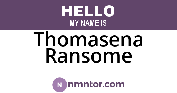 Thomasena Ransome
