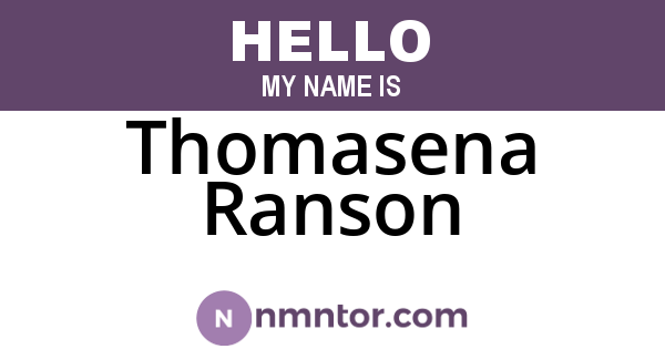 Thomasena Ranson