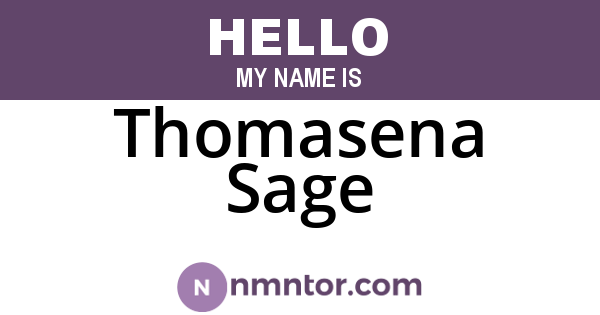 Thomasena Sage