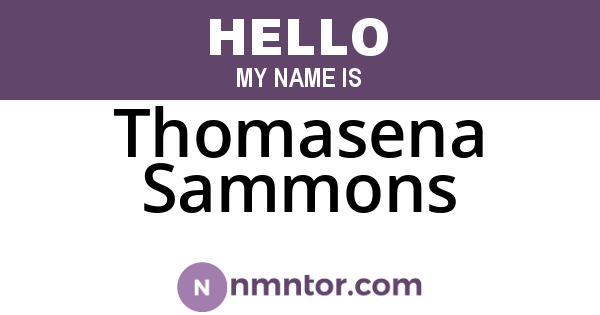 Thomasena Sammons