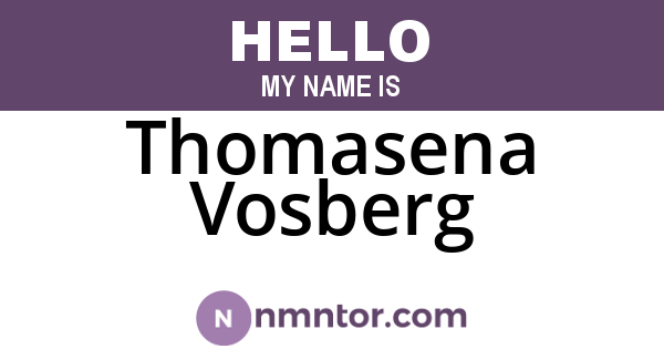 Thomasena Vosberg