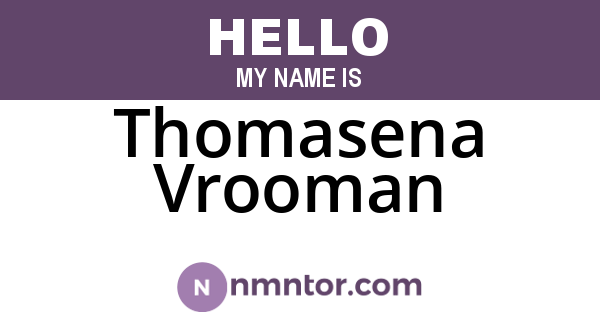 Thomasena Vrooman