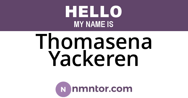 Thomasena Yackeren