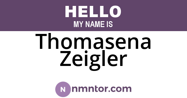 Thomasena Zeigler