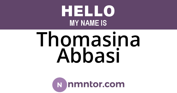 Thomasina Abbasi