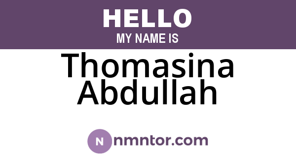 Thomasina Abdullah