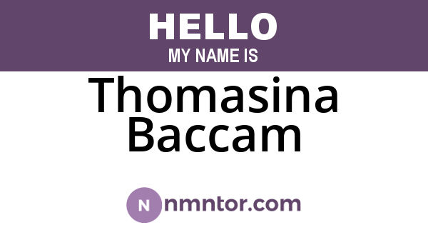 Thomasina Baccam