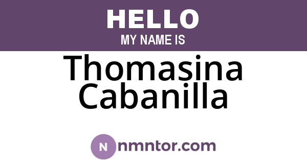 Thomasina Cabanilla