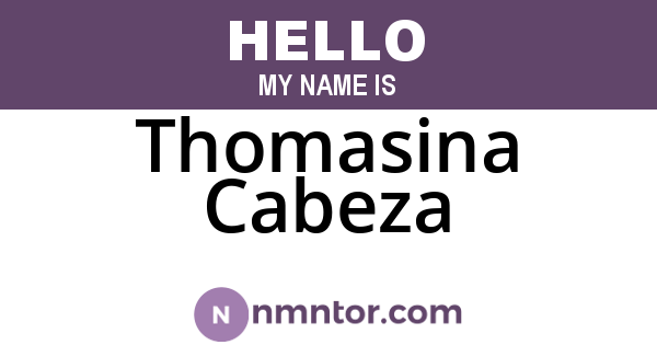Thomasina Cabeza