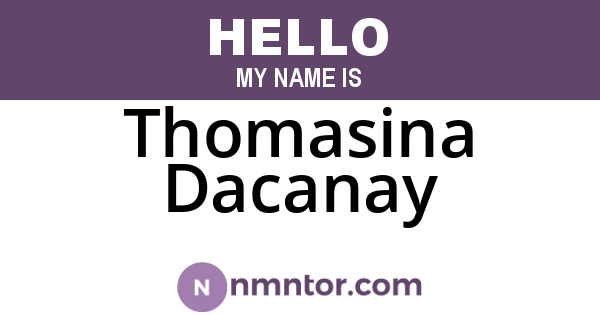 Thomasina Dacanay