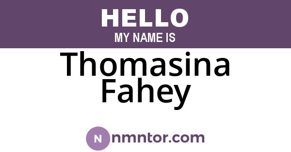 Thomasina Fahey