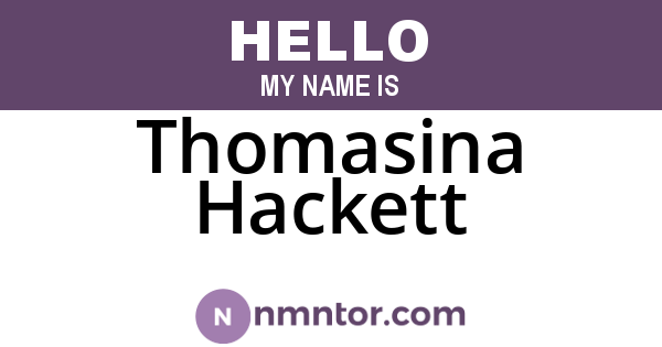 Thomasina Hackett