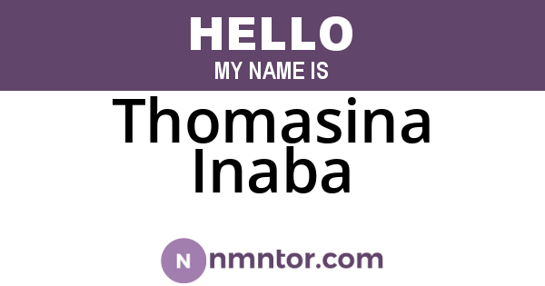 Thomasina Inaba