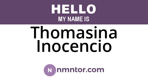 Thomasina Inocencio