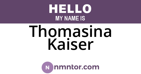 Thomasina Kaiser